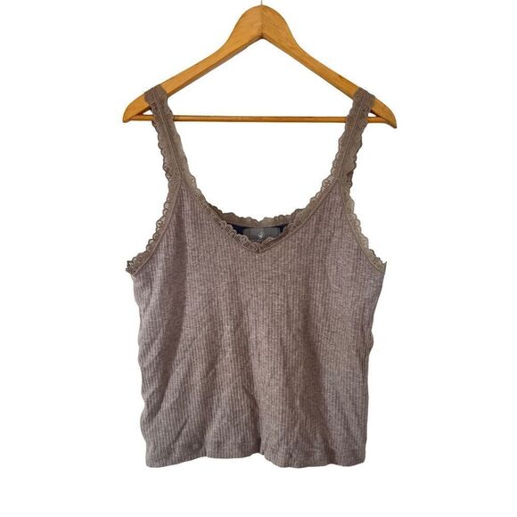 Millstrand Co. Light Brown Sylvie Lace Plush Lining Tank Camisole - Picture 1 of 9
